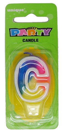 Rainbow Alphabet Candle C