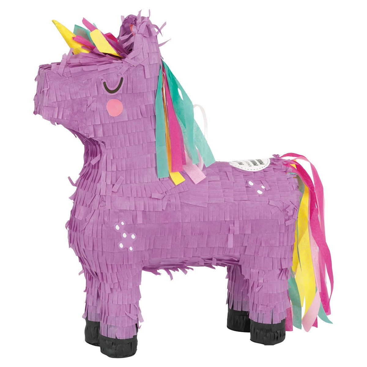 Pinata Purple Unicorn 37.5cm H x 29cm W (14.7" x 11.4")