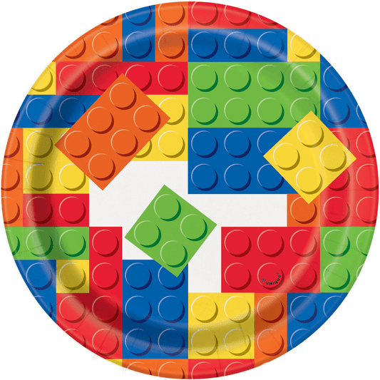 Building Blocks 7"(18cm) Plates Pack Of 8