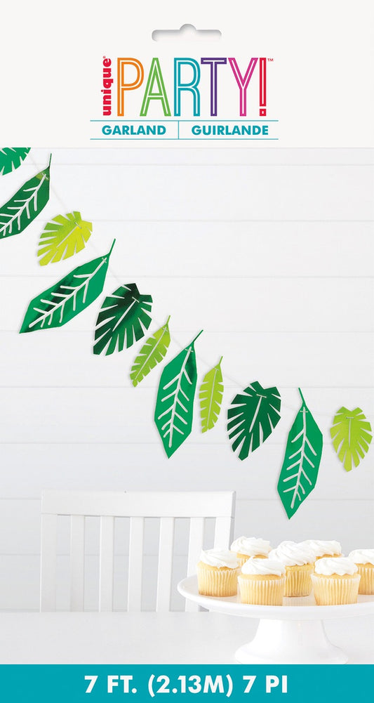 Safari Foil Leaves Garland 2.13m (7 Ft)