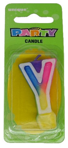 RAINBOW ALPHABET CANDLE Y