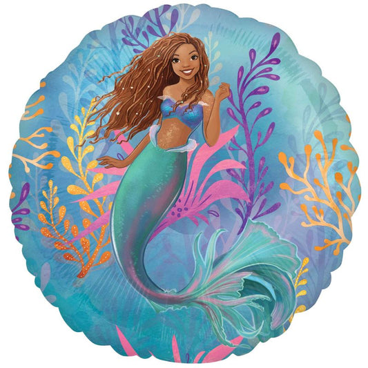 Jumbo The Little Mermaid 71cm Self-Sealing Foil Balloon - Large Disney Princess Party Decor for Birthday Under the Sea Theme