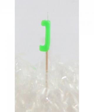 ALPHABET CANDLE #J ASSORTED COLOURS