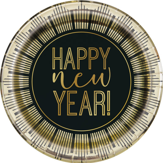 ROARING NEW YEAR 9" PLATES PACK OF 8
