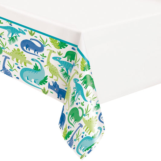 DINOSAUR BLUE & GREEN TABLECOVER