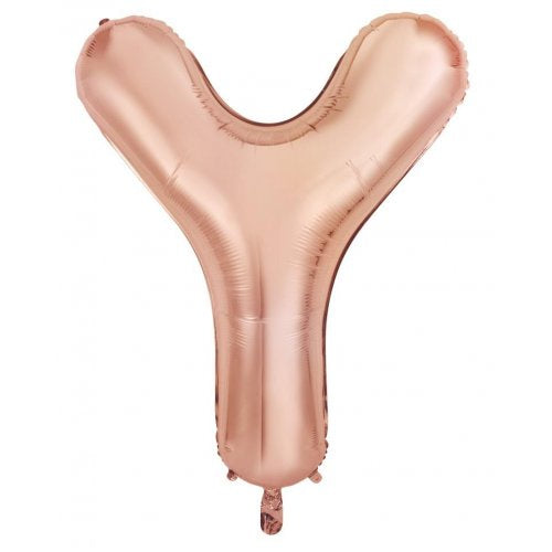 34"(86CM) Decrotex Foil Balloon Alphabet Rose Gold #Y
