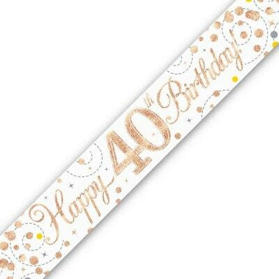 Sparkling Fizz Rose Gold Banner 2.7m 40th