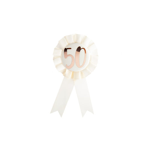 Badge #50 Rosette Rose Gold