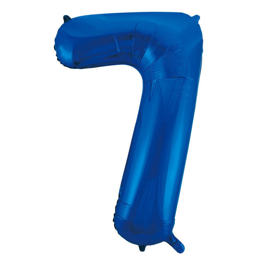 Large Foil Number Balloon 34"(86cm) Royal Blue 7