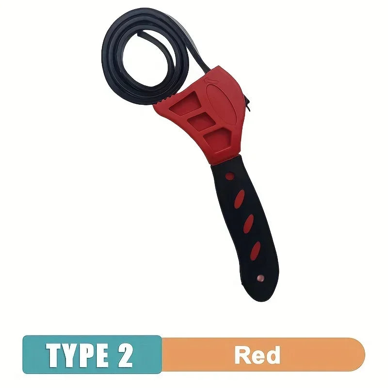 6/8 Inch Belt Wrench Oil Filter Remover Adjustable Chain Strap Spanner Vehicle Maintenance Tool Disassembly Oil Filter Extractor