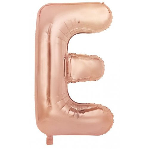 34"(86CM) Decrotex Foil Balloon Alphabet Rose Gold #E