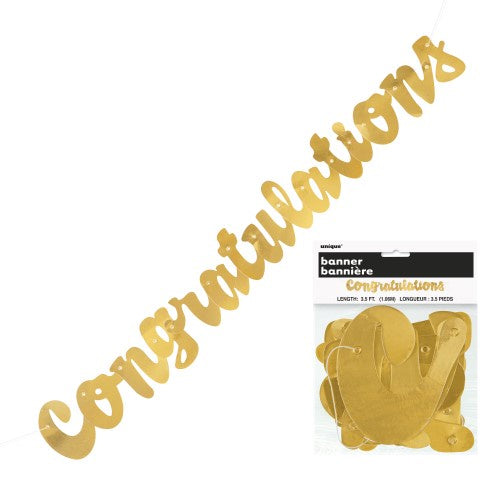CONGRATULATIONS GOLD J/BANNER