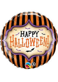 HALLOWEEN STRIPES FOIL BALLOON 18"(45CM)