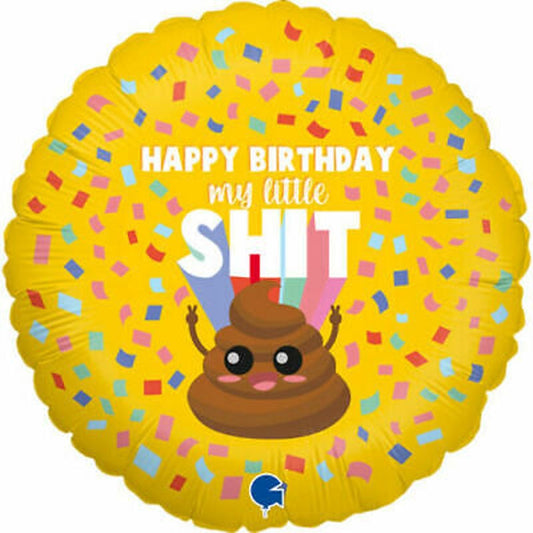 Happy Birthday My Little Shit 18'' (45cm) Foil Balloon