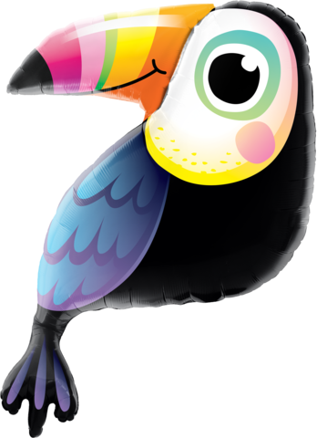 Large Foil Supershape Balloon Colorful Toucan 41"