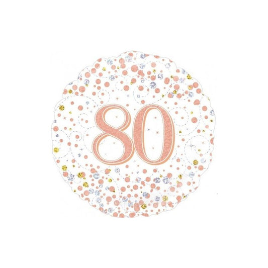 Sparkling Fizz Rose Gold 80 FOIL BALLOON 18" (45CM)