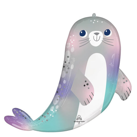 Foil Balloon Supershape 76cm x 71cm Under the Sea Seal