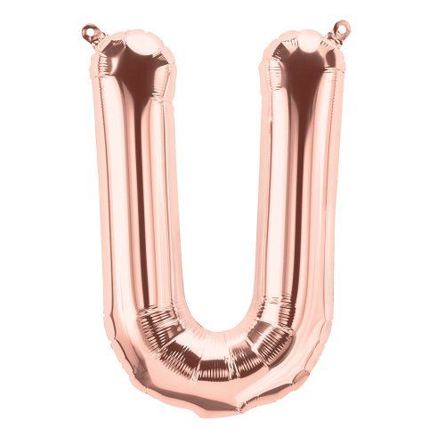Foil Balloon 16" Letter Rose Gold #U