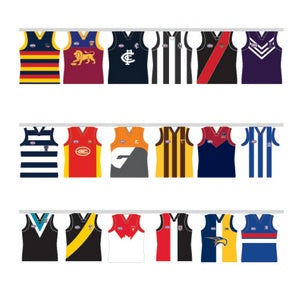 Afl All Team Party Bunting Guernsey Shape