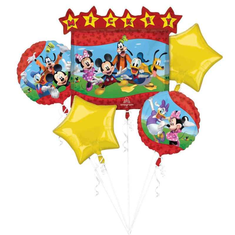 Mickey Mouse Clubhouse Balloon Bouquet – 5 Balloons (4 × 45cm & 1 × SuperShape)