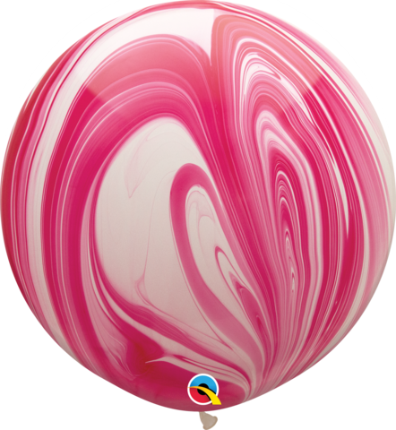 30" Red & White Superagate Pack Of 2