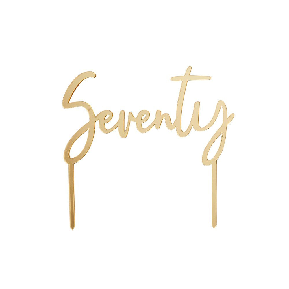 Milestone Birthday Acrylic Cake Topper – 70 (16.5cm x 16cm)