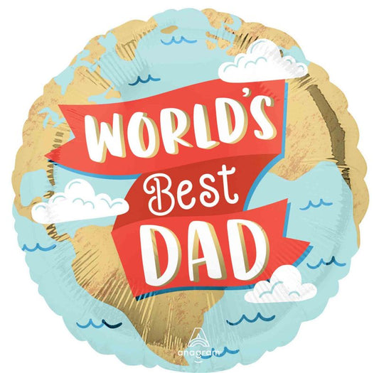 World's Best Dad Round Foil Balloon 45cm