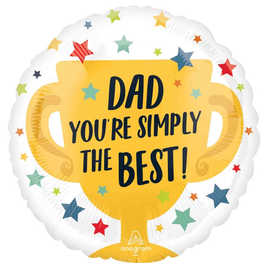 Simply The Best Dad Foil Balloon 45cm