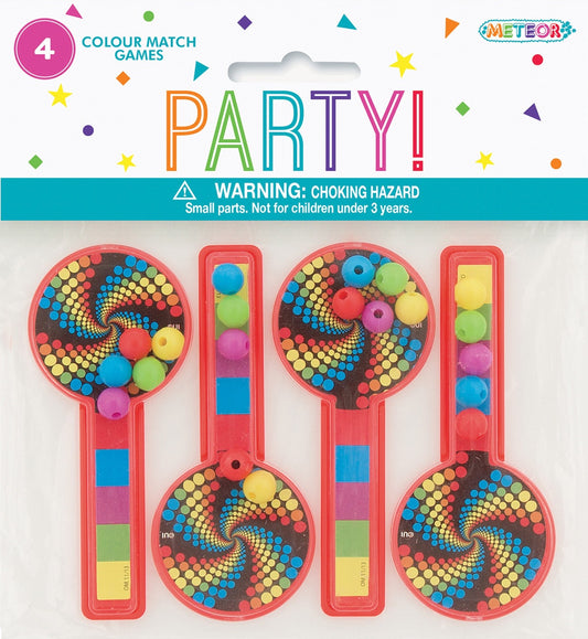 PARTY FAVORS - 4 COLOR MATCH GAMES