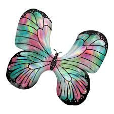 Large Foil Supershape Balloon 30"(76cm) Holographic Irid Teal & Pink Buttle