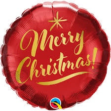 Christmas Gold Script Foil Balloon 18
