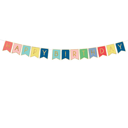 Happy Birthday Letter Banner – Rainbow (1.75m)