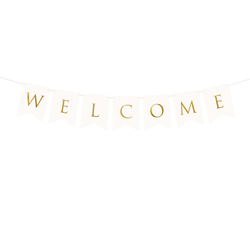 Classic Wedding Welcome Pennant Banner – 1.95m
