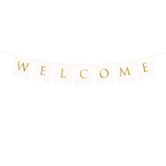 Classic Wedding Welcome Pennant Banner – 1.95m