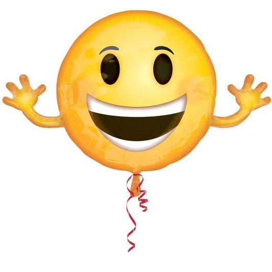 Large Foil Supershape Balloon Happy Birthday Emoticon