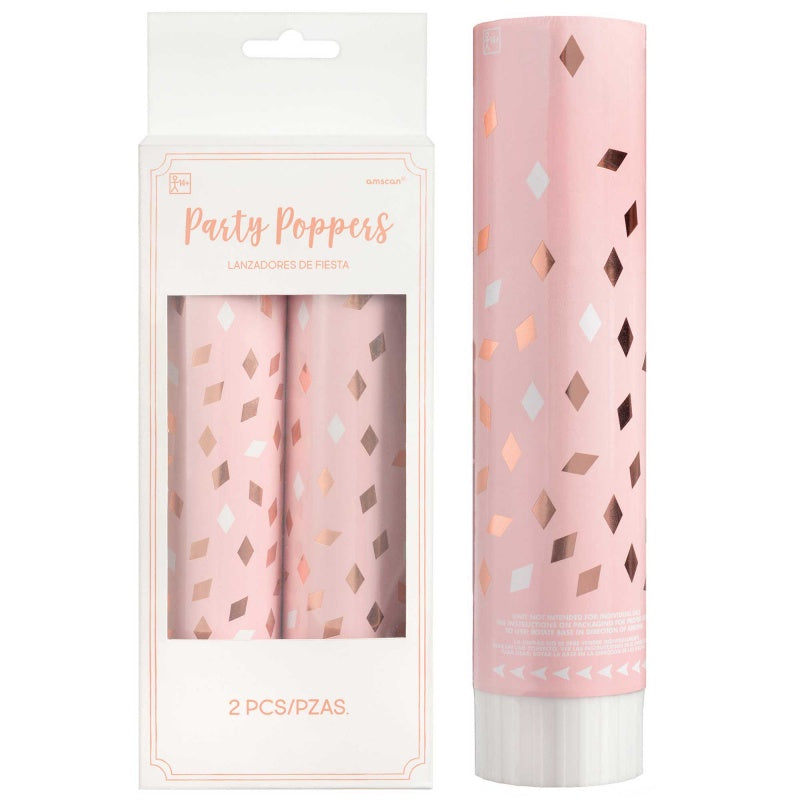 Blush Birthday Confetti Poppers Pack Of 2