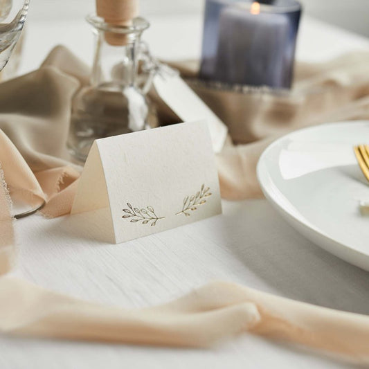 DIY Wedding Gold Vine Place Cards Pack of 10