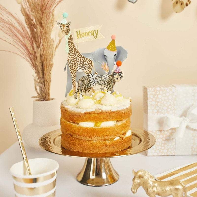 Party Animals Birthday Cake Topper Set 17cm
