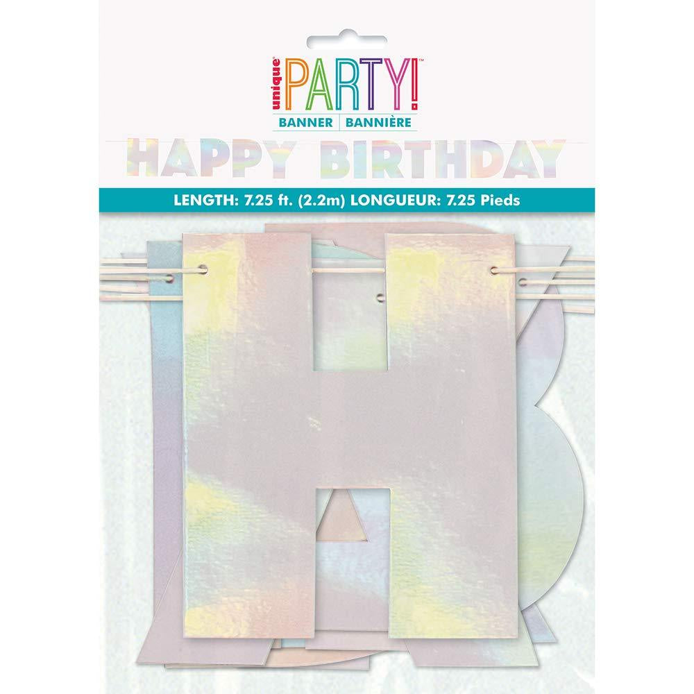 Iridescent Happy Birthday Cutout Banner