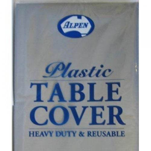 Round Plastic Tablecover Silver