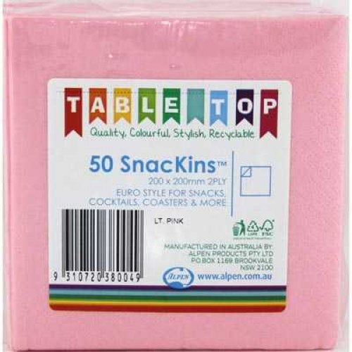 Cocktail Napkins Light Pink Pack Of 50