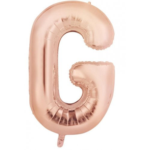 34"(86CM) Decrotex Foil Balloon Alphabet Rose Gold #G
