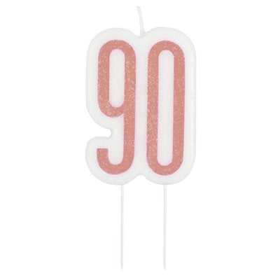 Rose Gold Numerical Candle-90