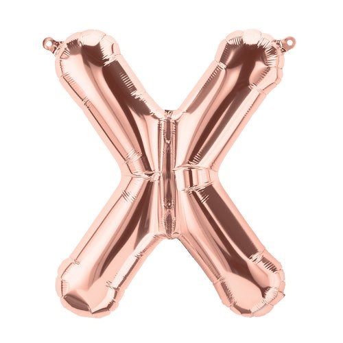 Foil Balloon 16" Letter Rose Gold #X
