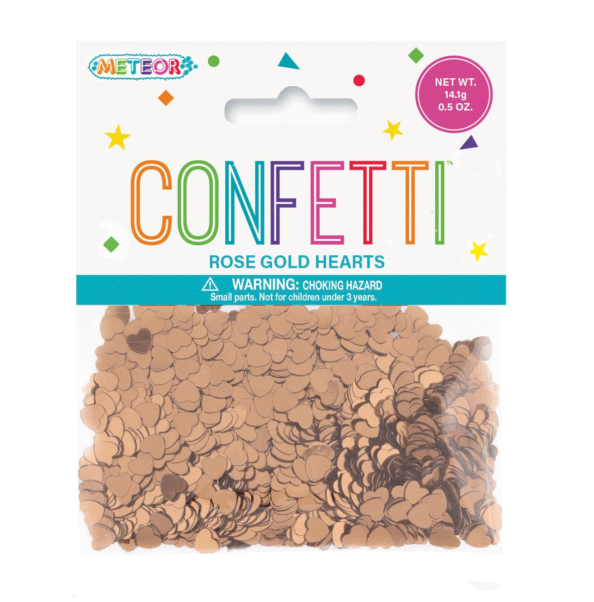 Rose Gold Hearts Confetti 14.1g (0.5oz)