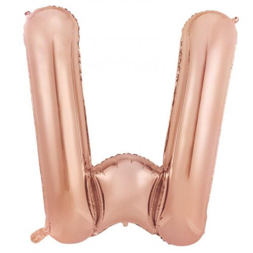 34"(86CM) Decrotex Foil Balloon Alphabet Rose Gold #W