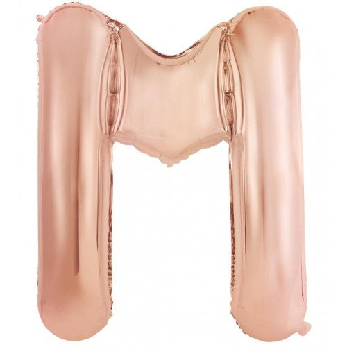34"(86CM) Decrotex Foil Balloon Alphabet Rose Gold #M