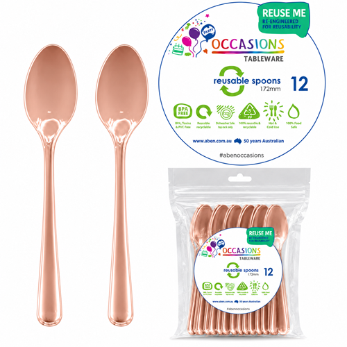 Rose Gold Tea Spoon Pack of 12