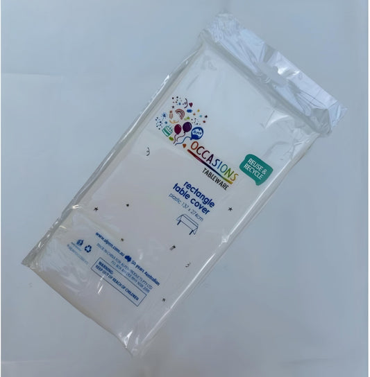 Table Cover Rectangle White 137x274cm