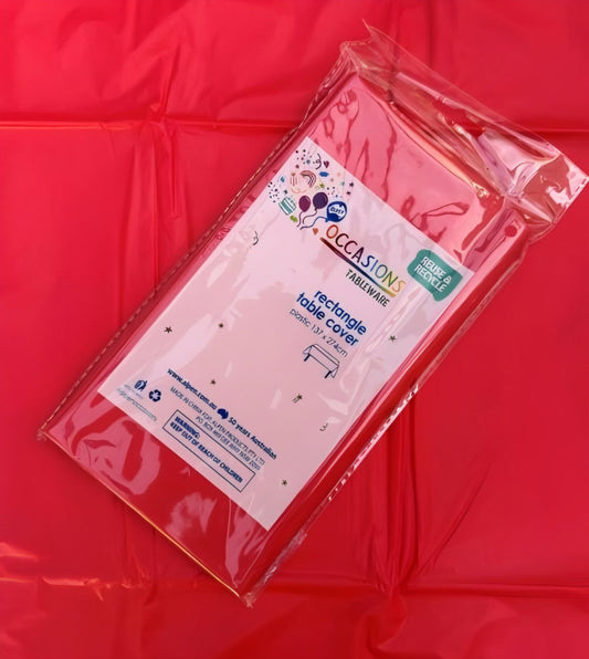 Table Cover Rectangle Red 137x274cm